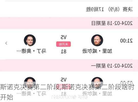 斯诺克决赛第二阶段,斯诺克决赛第二阶段啥时开始