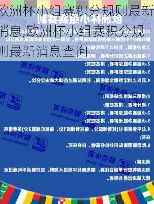 欧洲杯小组赛积分规则最新消息,欧洲杯小组赛积分规则最新消息查询