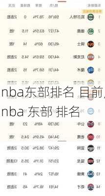 nba东部排名 目前,nba 东部 排名