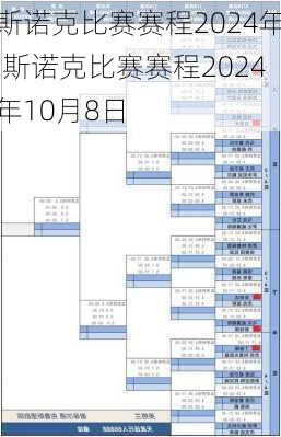 斯诺克比赛赛程2024年,斯诺克比赛赛程2024年10月8日